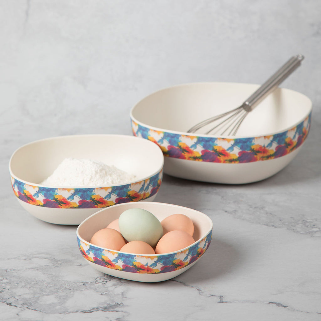 Bamboo Fiber Nesting Bowl Set — Lightweight, Colorful & Virtually Unbreakable