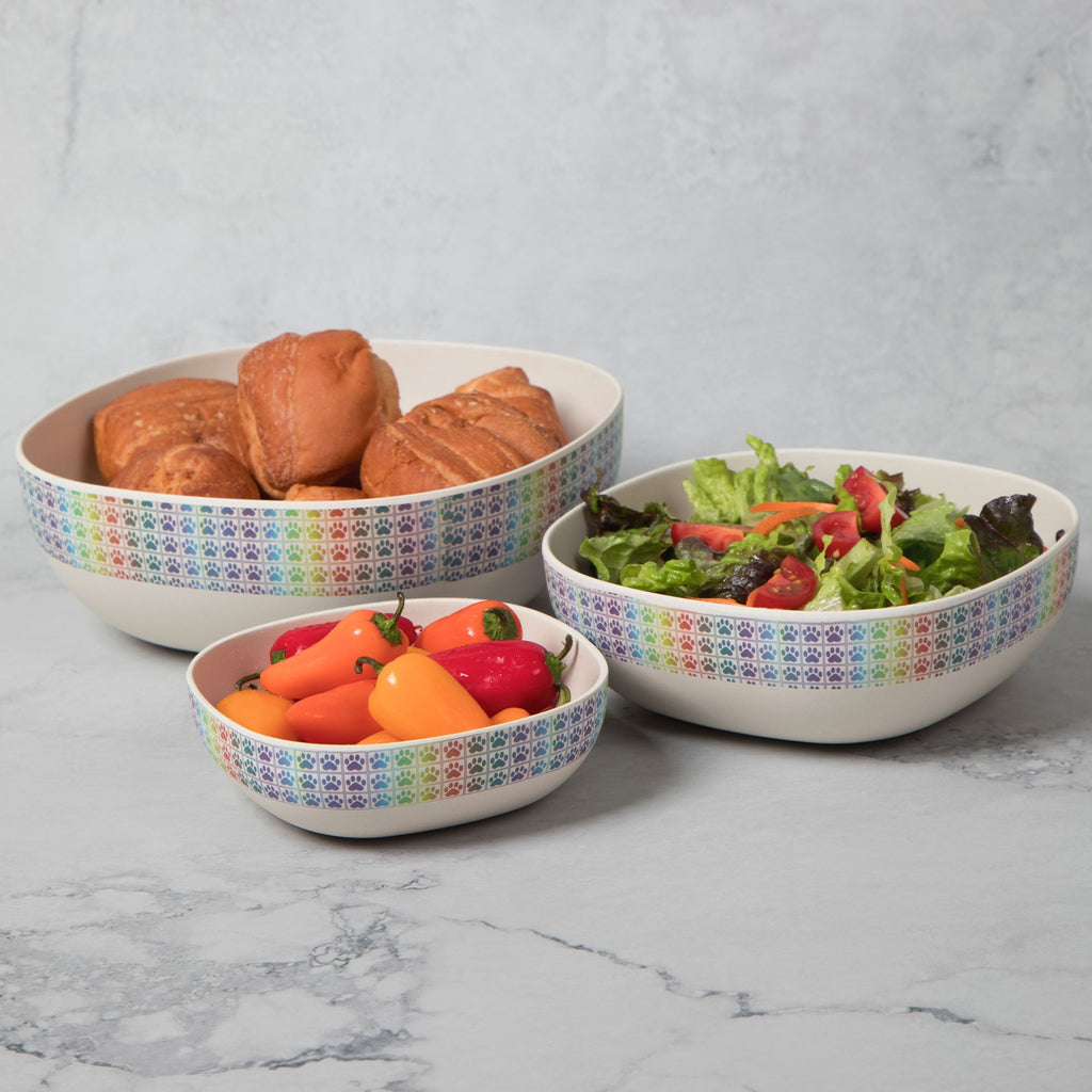 Bamboo Fiber Nesting Bowl Set — Lightweight, Colorful & Virtually Unbreakable