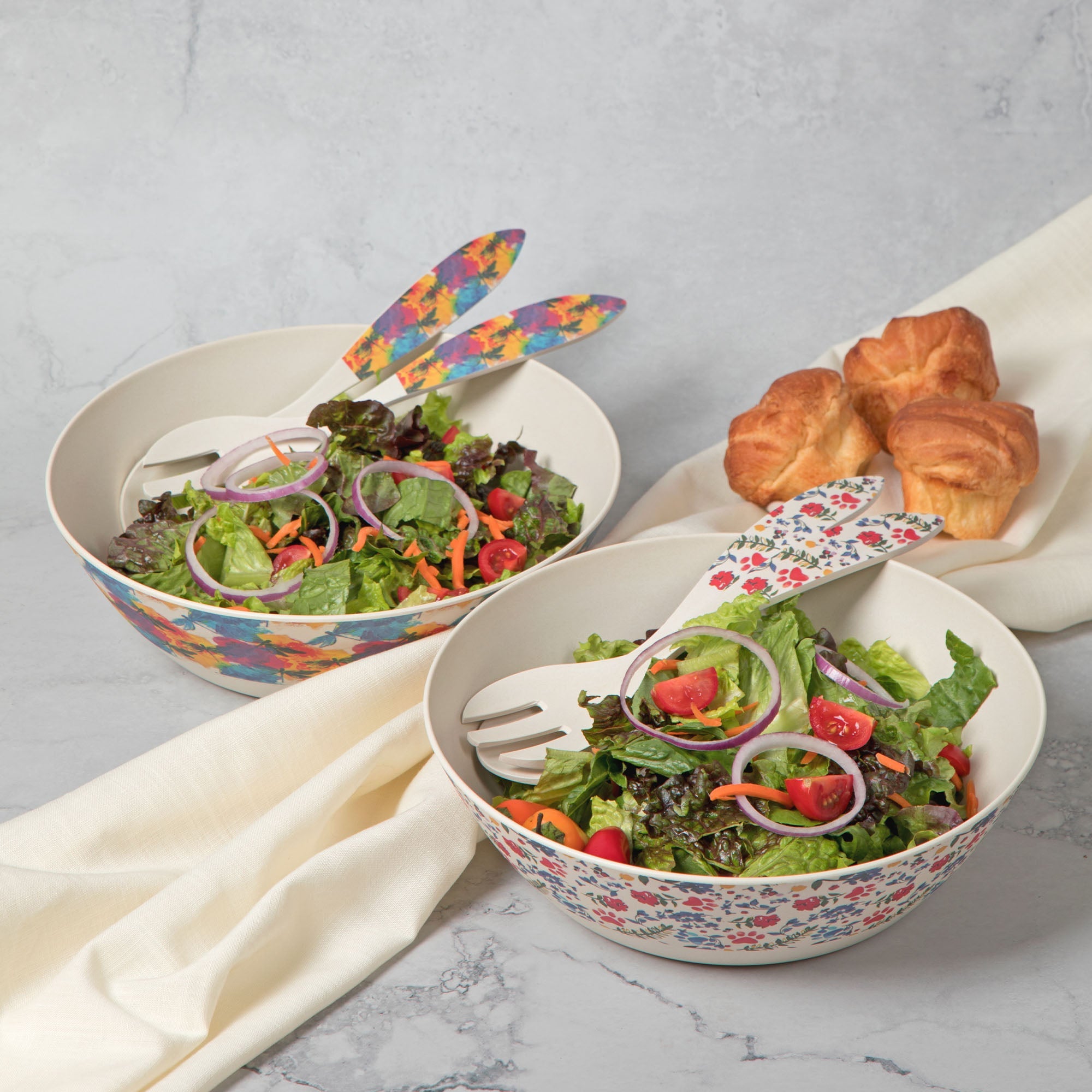 Bamboo Fiber Nesting Bowl Set — Lightweight, Colorful & Virtually Unbreakable