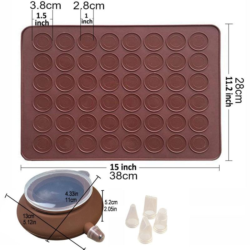 Professional Macaron Baking Kit — 48-Piece Silicone Mat Set