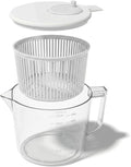 Mini Salad Spinner & Dryer — Single Serve with Measuring Bowl, Dishwasher Safe