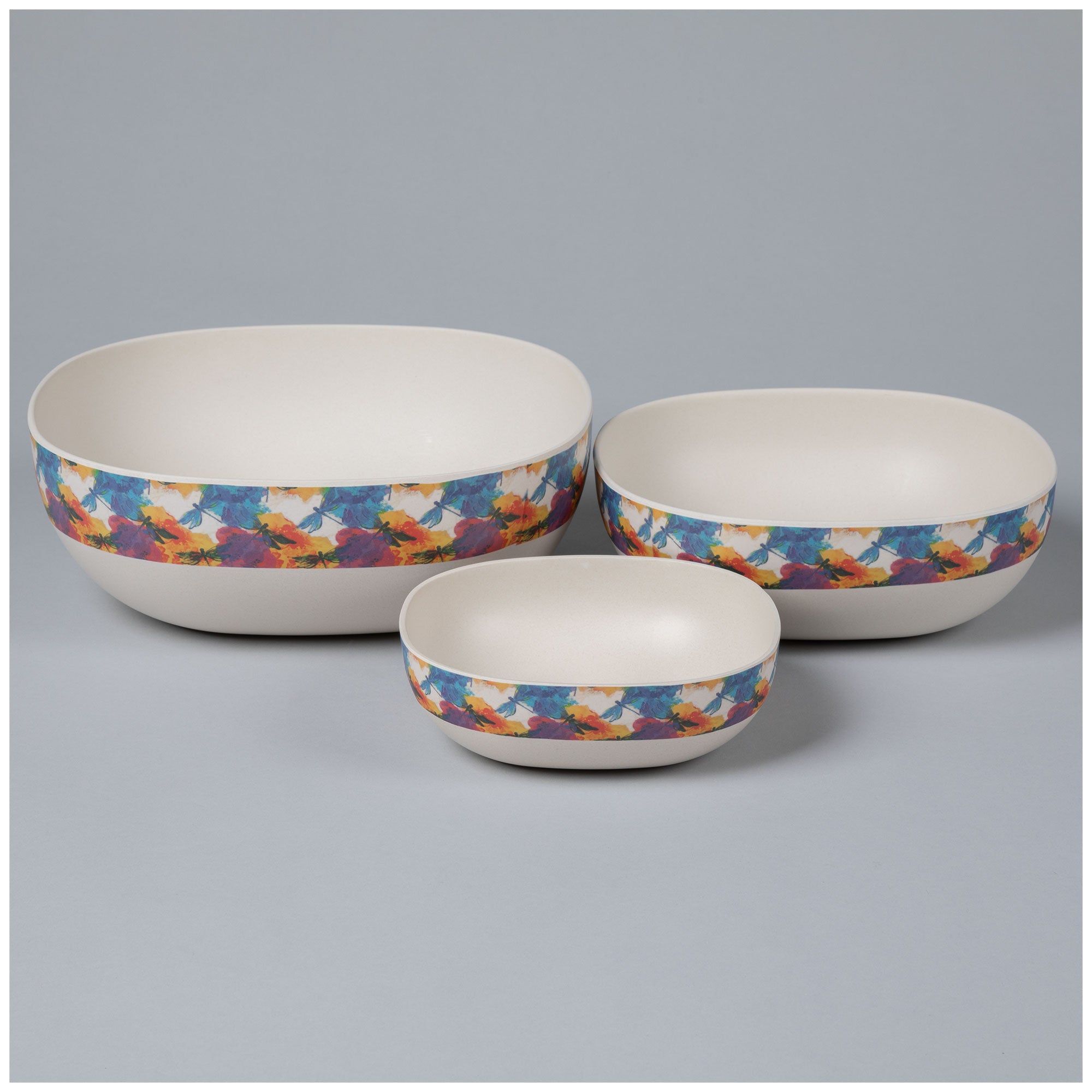 Bamboo Fiber Nesting Bowl Set — Lightweight, Colorful & Virtually Unbreakable