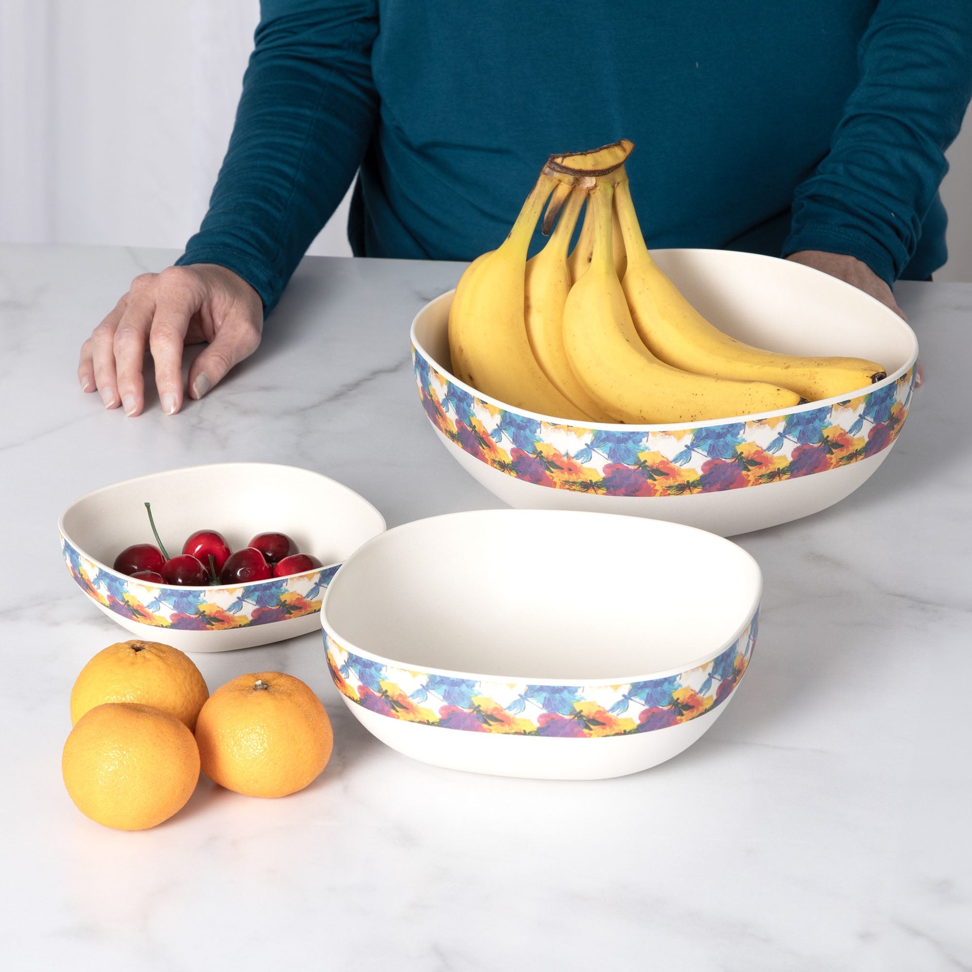 Bamboo Fiber Nesting Bowl Set — Lightweight, Colorful & Virtually Unbreakable