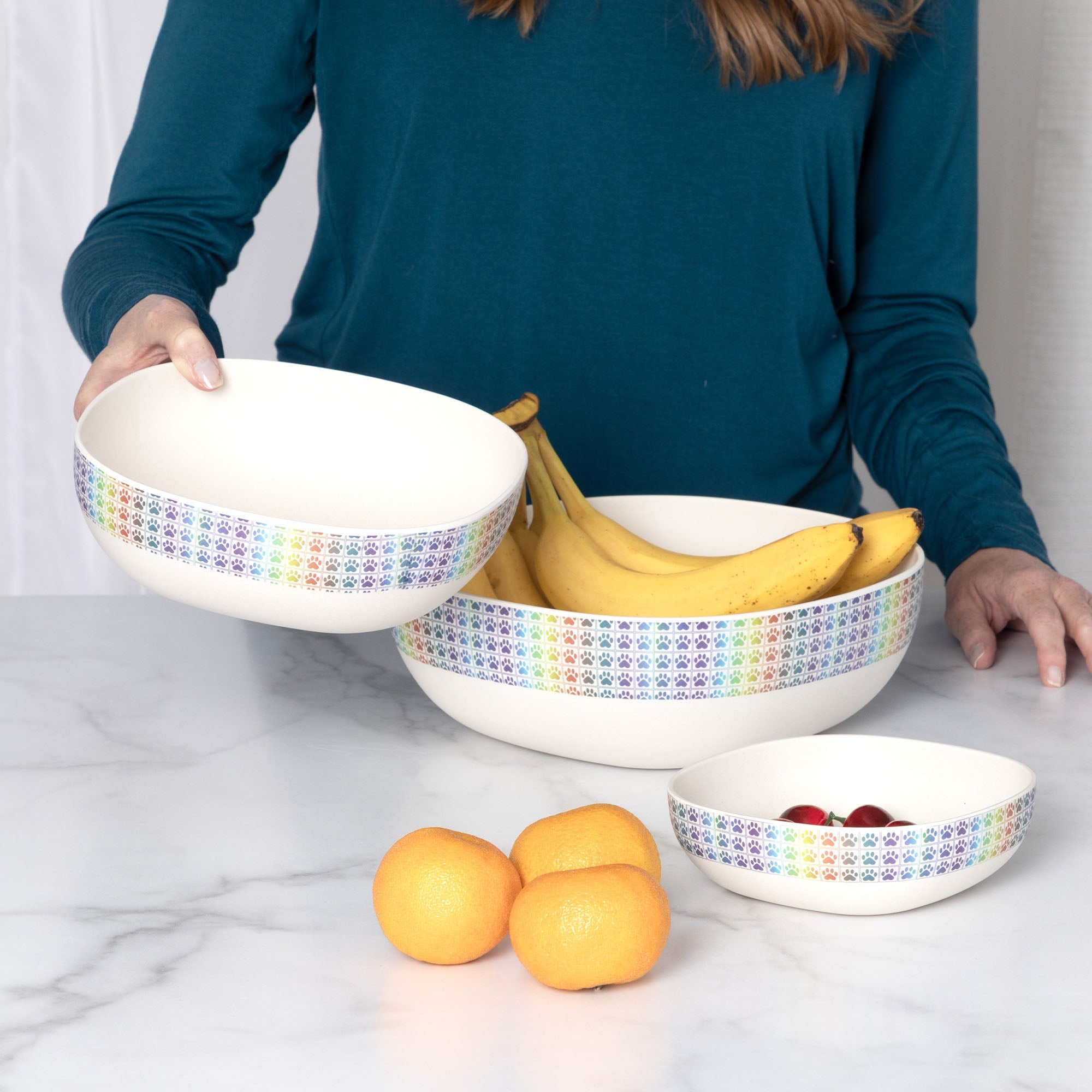 Bamboo Fiber Nesting Bowl Set — Lightweight, Colorful & Virtually Unbreakable
