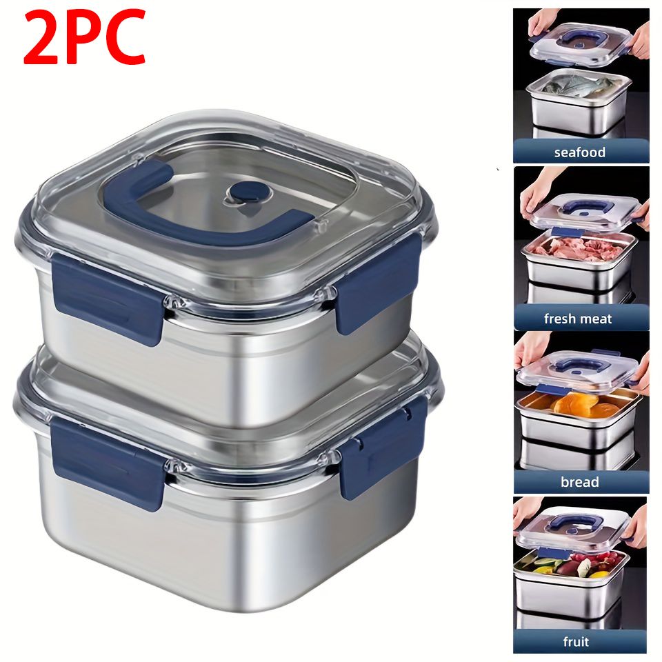 Yakimoto Stainless Steel Meal Prep Containers — Airtight, Stackable, Fridge Ready