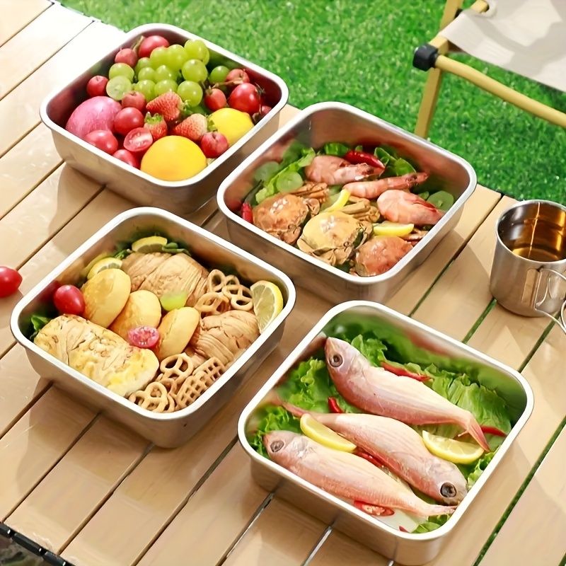 Yakimoto Stainless Steel Meal Prep Containers — Airtight, Stackable, Fridge Ready
