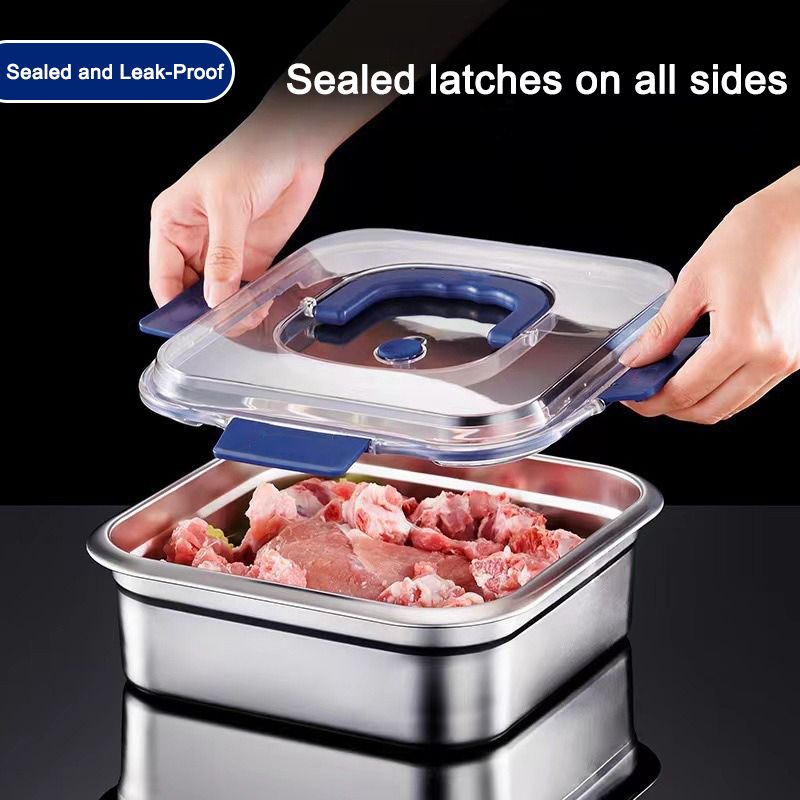 Yakimoto Stainless Steel Meal Prep Containers — Airtight, Stackable, Fridge Ready