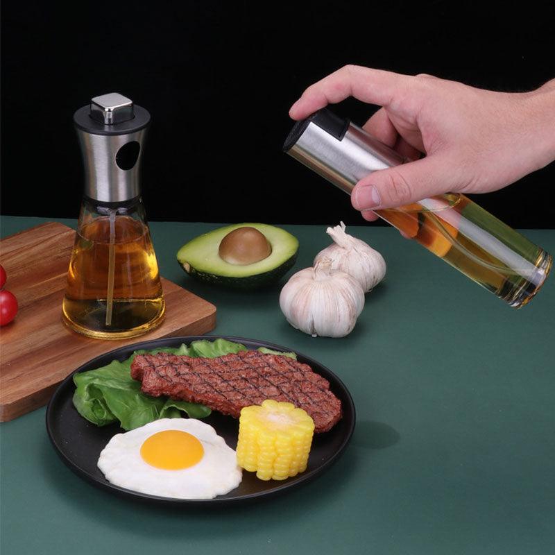 Oil Spray Bottle Dispenser — Olive Oil Spritzer for Cooking, BBQ & Grilling