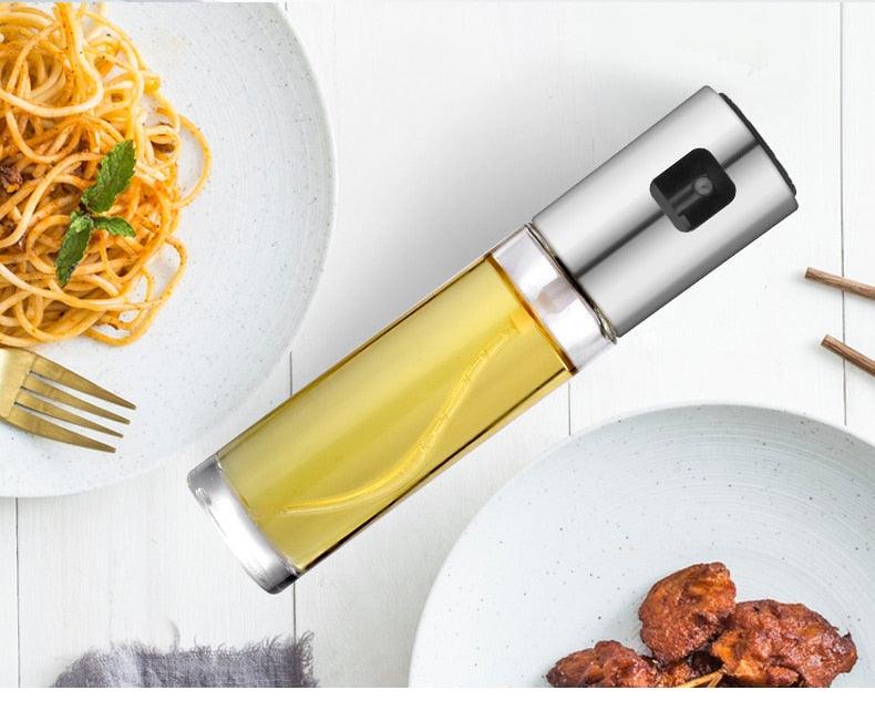 Oil Spray Bottle Dispenser — Olive Oil Spritzer for Cooking, BBQ & Grilling