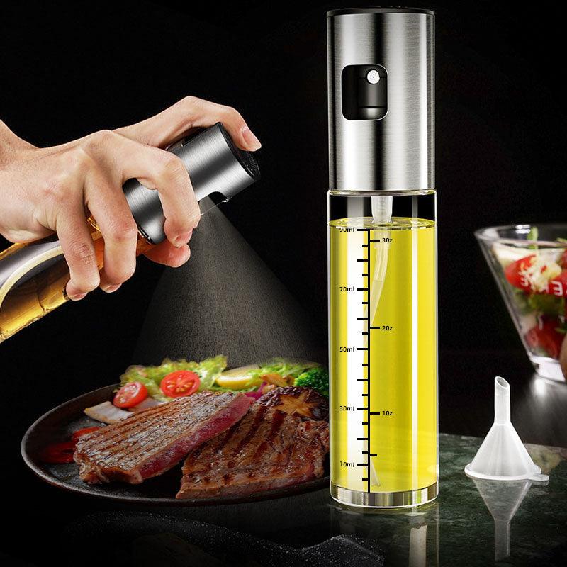 Oil Spray Bottle Dispenser — Olive Oil Spritzer for Cooking, BBQ & Grilling